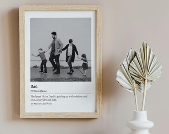 Dad Definition - Fathers Day Gift - Father Definition Poster - First Fathers Day Gift - First Time Dad Photo Gift