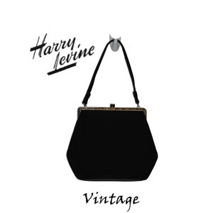 Bolso vintage de satén negro de Harry Levine