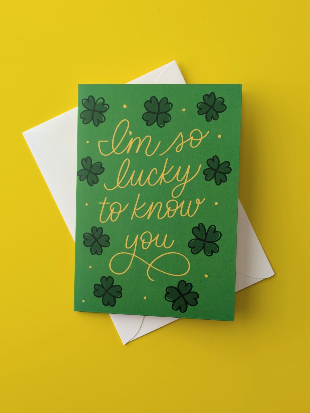 I'm so Lucky to Know You | Friendship Appreciation Card | Blank Card ...