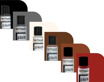 RAILROAD COLLECTION Acrylic Airbrush Paint 6 - 1 fl ounce bottles in our most popular railcar colors