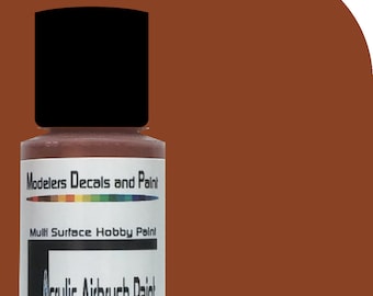 Box Car Red Modelers DP Acrylic Airbrush Paint 1 oz