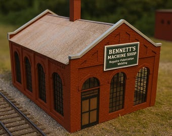 O Scale Bennett's Machine Shop - Struktur am Streckenrand 1:48th KIT