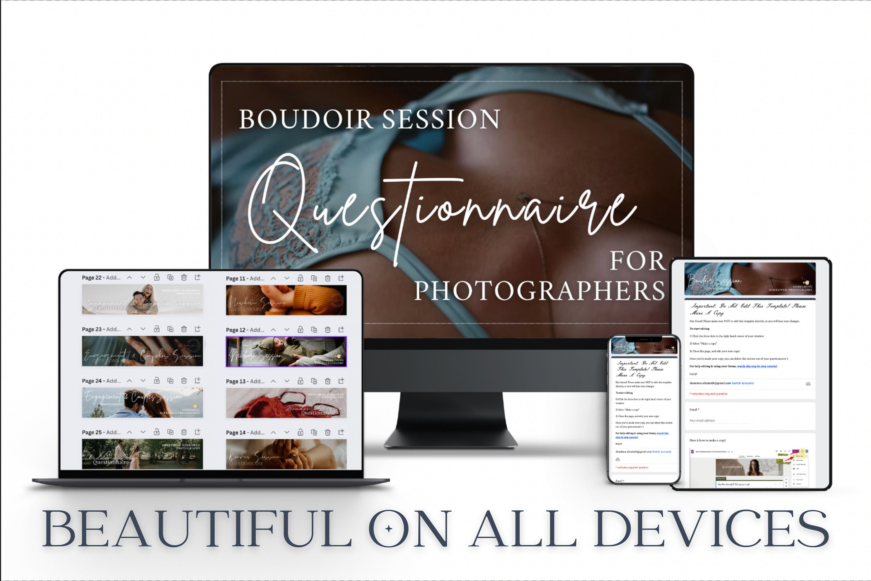 Boudoir Photoshoot Questionnaire Online Form Questionnaire Etsy