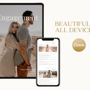Canva Engagement Style Guide Photography Pricing Template, Brand Guides, Photographer Marketing Template, PDF Magazine Guidebook