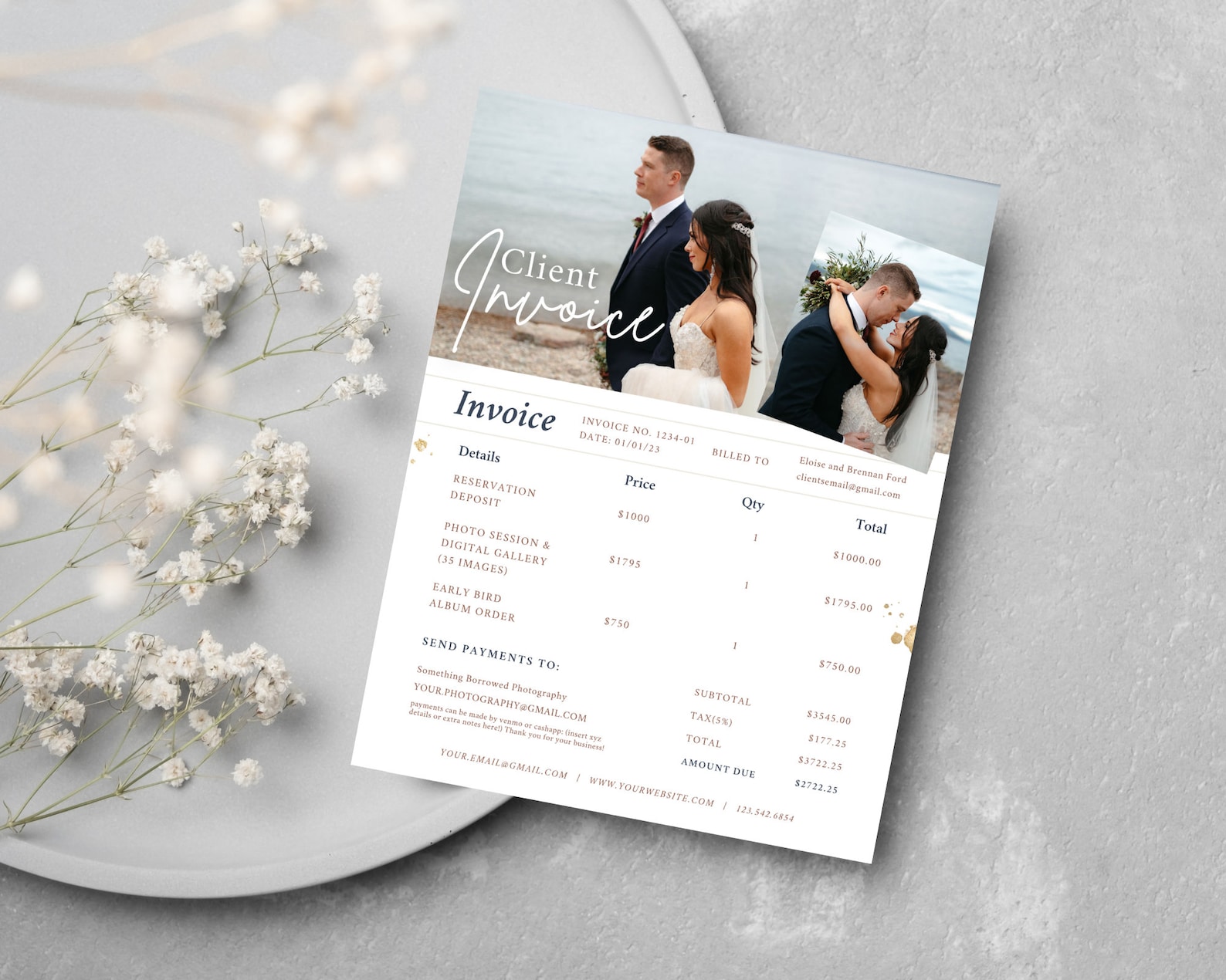 Photography Invoice, Photographer Invoice, Invoice Template, Canva