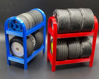 RC Car Tire Rack for 1/10 1/12 1/14 1/16 1/18 scale Losi Mini-T 2.0 Mini-B UDIRC