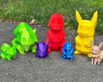 Pokemon Statues - Pikachu / Squirtle / Charmander / Bulbasaur / Gangar / Eevee