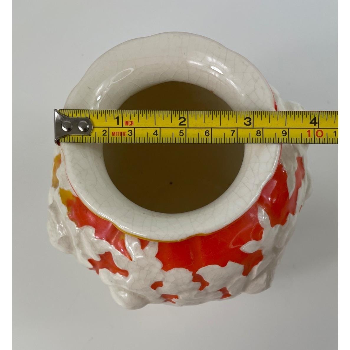 森山 森 町 陶器 花瓶 白/オレンジ 盛り花 - Etsy 日本