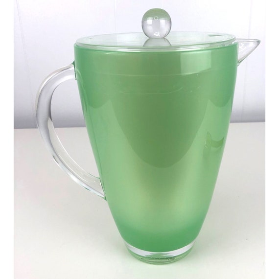 Green Acrylic Pitcher With Lid 