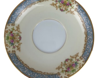 Bluelace Noritake Porcelain 5.5" Saucer Plate Made in Occupied Japan 1948-1952
