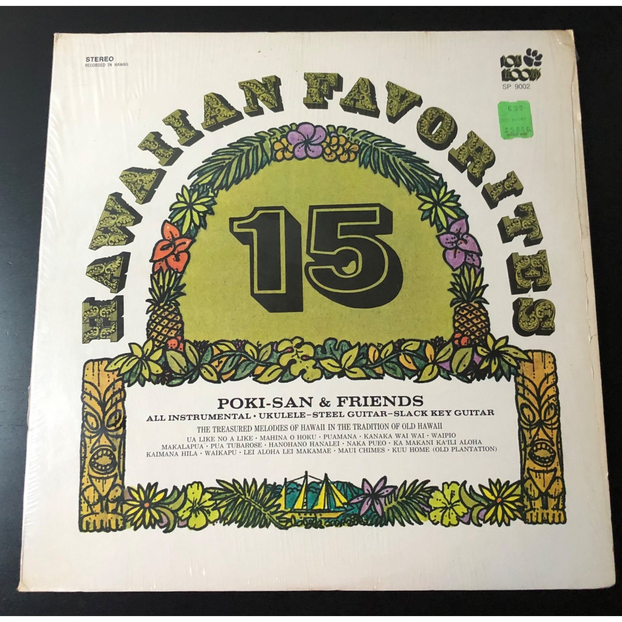 Hawaiian Vinyl LP Poki-san and Friends 15 Hawaiian Favorites