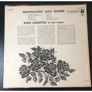 Moonlight & Roses Ken Griffin at the Organ CL 1207 Columbia 1963 - Etsy