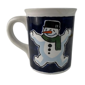 Vintage Snowman Winter Christmas Theme Coffee Mug Cup Houston Harvest