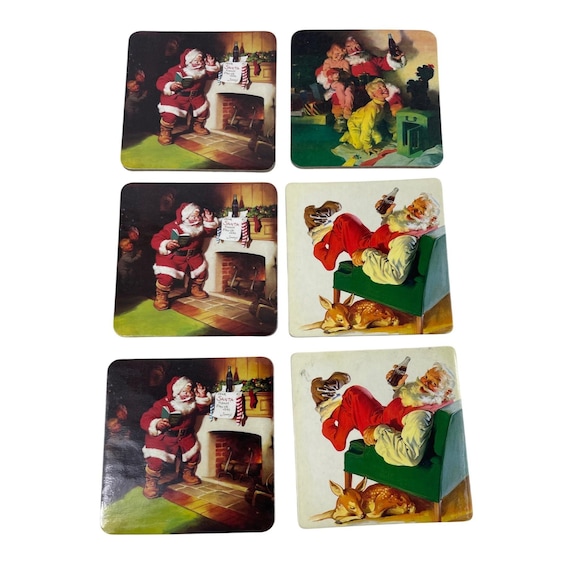 Set da 6 sottobicchieri a forma di gnomo natalizio, sottobicchieri in