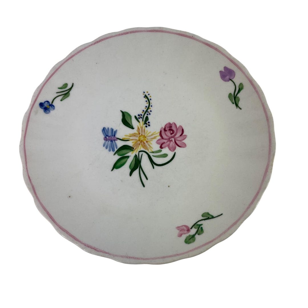 Blue Ridge Pattern Floral Blue Ridge Hand-painted Floral Salad Plate 7