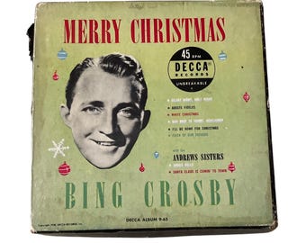 Bing Crosby Merry Christmas Vinyl 4X 45 RPM 7" Vinyl Records Box Set