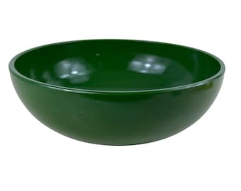 Hazel-Atlas Ovide Dark Green Glass 10" Serving/Fruit Bowl
