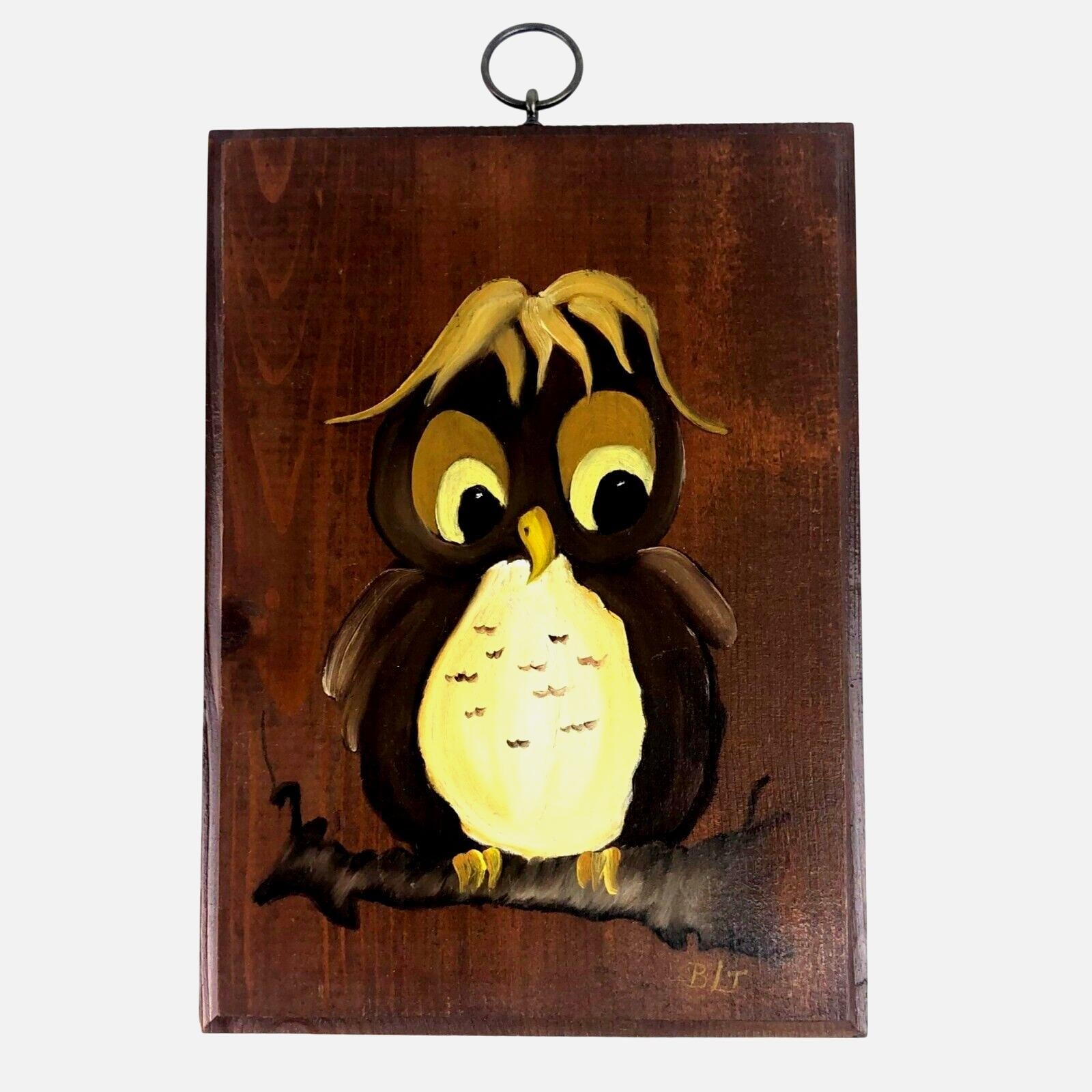 フクロウをテーマにした手描きの木製壁アートプレート写真 - Etsy 日本