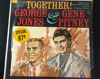 Together George Jones Gene Pitney Vinyl LP Record 1965 Design Records  DLP-199