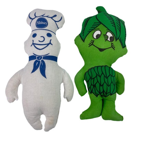 Vintage Set Pillsbury Doughboy Jolly Green Giant Little Sprout