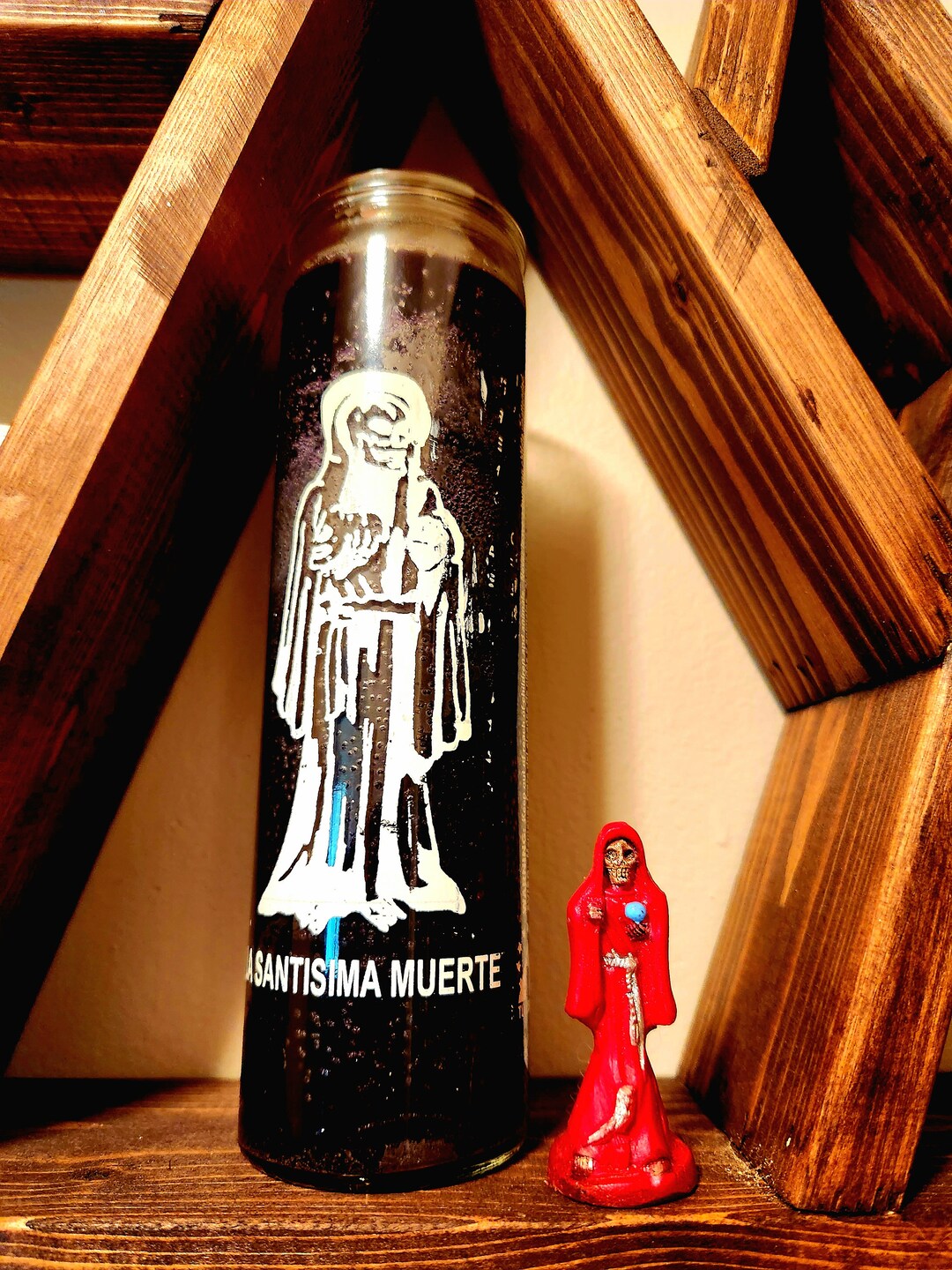 Santa Muerte Spell Candle Love Wealth Health Etsy