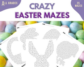 Crazy Easter Mazes for All Ages | Easter Activities | Easter Bunny | Easter Worksheet