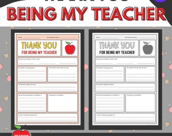 Semaine d'appréciation des enseignants imprimable | Merci d'être mon professeur | Merci au professeur | Tout sur mon professeur