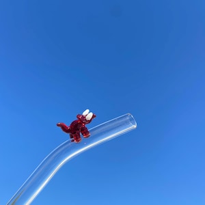 Reusable glass straw