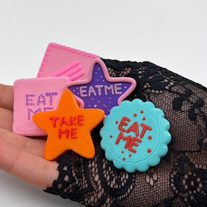 MINI Alice in Wonderland Set of 5 3D printed Cookies