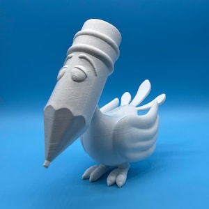 6in Tall 3D Printed Pencil Bird