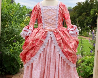 Rose - Rococo/colonial Dress for Girls - Etsy