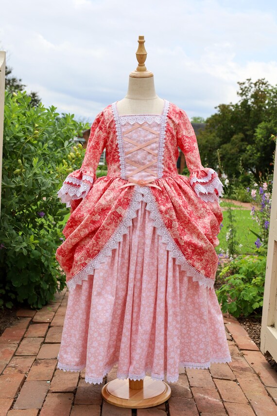 Rose - Rococo/colonial Dress for Girls - Etsy