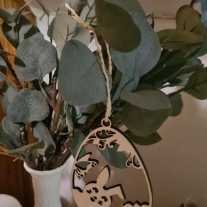 Huevos de Pascua I Decoración de Pascua I Deco de madera I Conejitos de Pascua I Feliz Pascua | Regalo de Pascua | Colgante de Pascua | Remolques de madera | Nido de Pascua | Cesta de Pascua