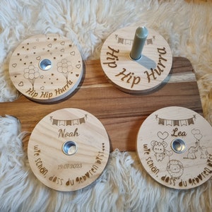 Birthday plate, birthday wreath, personalized, children&#39;s birthday, table decoration, candle holder, birthday board, wood, individual birthday