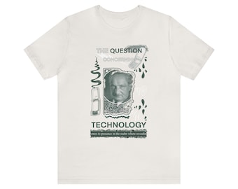 The Question Concerning Technology Martin Heidegger German Philosophy Literature Jean-Paul Sartre Nietzsche Book Illustrated T-Shirt