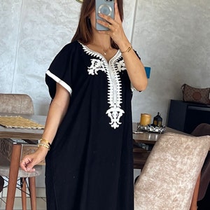 48 hours SALE! Handmade Cotton Moroccan kaftan Dress for women, Boho Maxi Dress Moroccan caftan Arabic Party Wear Beach Kaftan