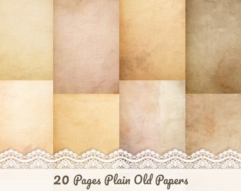 20 x Printable Plain Old Papers, Tea Stained Paper Style, Vintage Coffee Dyed Junk Journal Pages, Tea Dyed Scrapbook Paper, 8.5x11" & A4