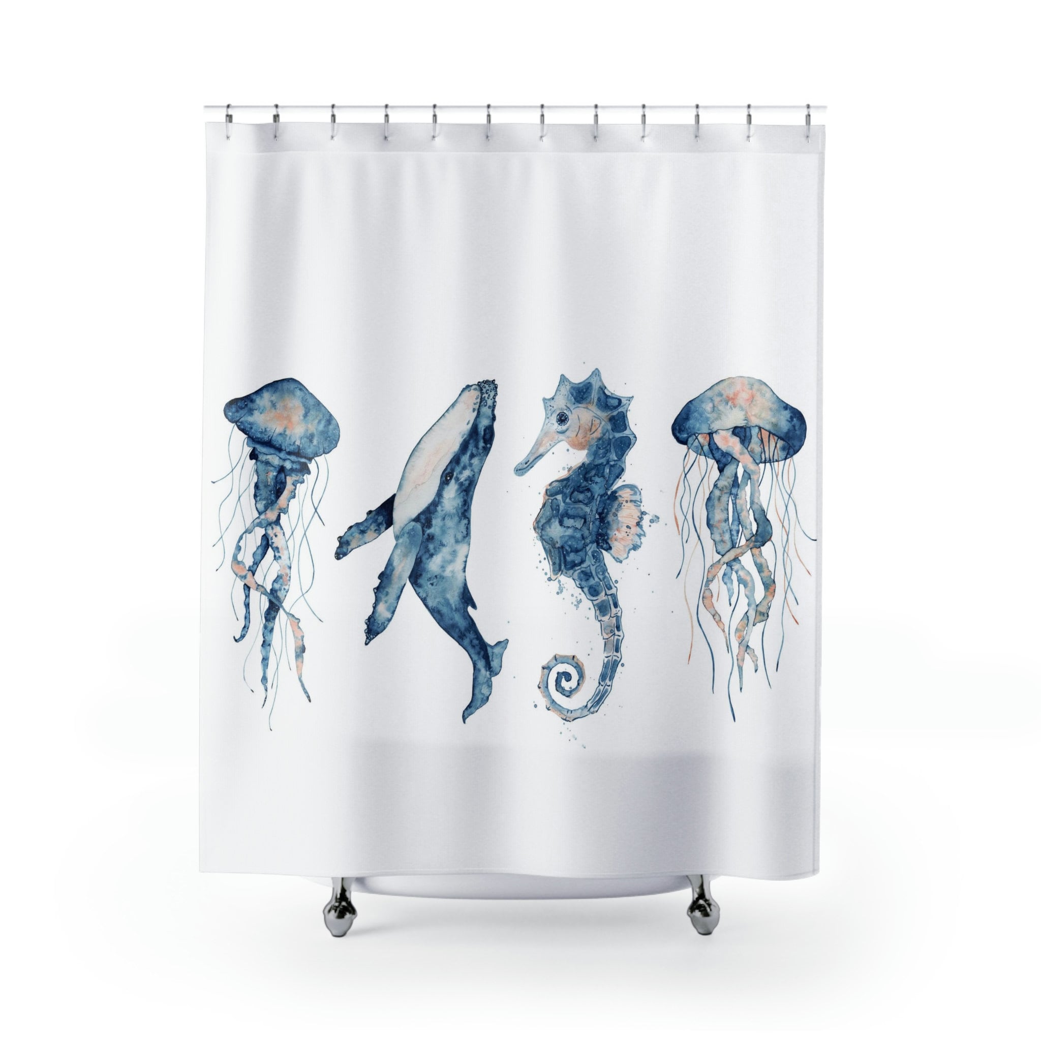 Sunlit Boho Knots Shower Curtain Hooks, Home Decorative White Shower  Curtain Rings for Bathroom, Seaside Nautical Shower Curtain Hangers  Bathroom