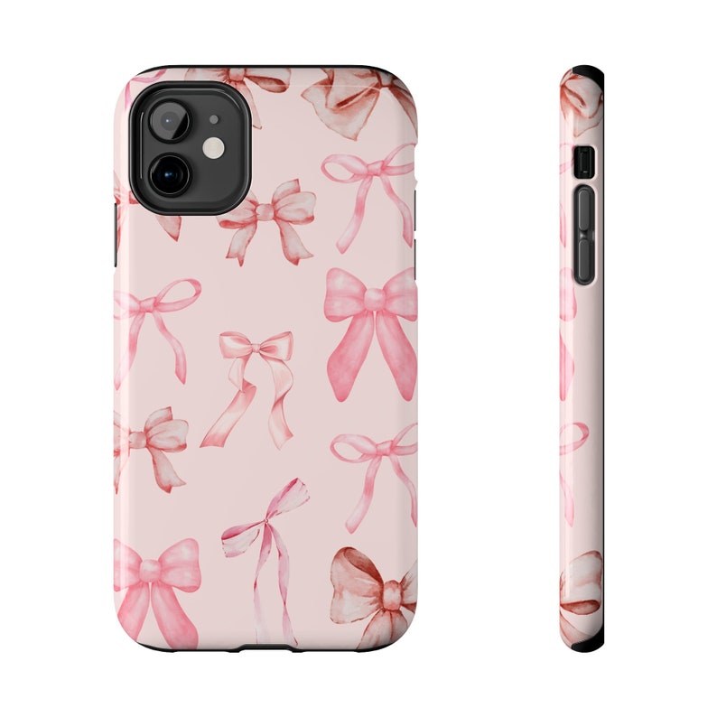Coquette Phone Case, Pink Bow iPhone Case, Ballet Core Cell Phone Case