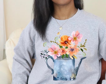 Bluffsprings Monogram Floral Print Sweatshirt