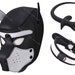 White Pup Hood Gimp Mask Dog Puppy Bondage BDSM Cosplay + Collar + FREE Insertable Tail Butt Plug 