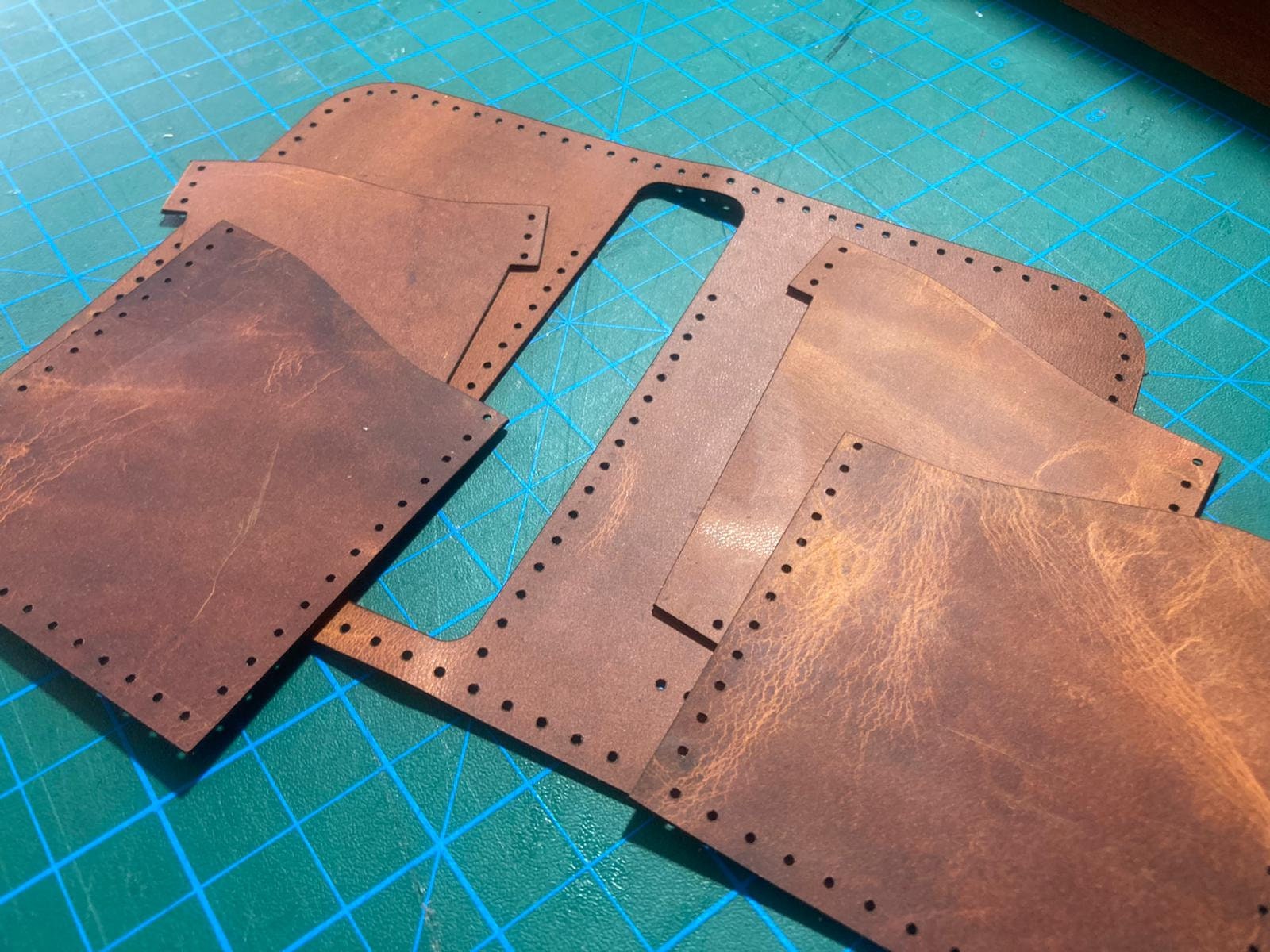 Leather Bifold Wallet PDF Pattern, Downloadable Minimalist Leather Slim