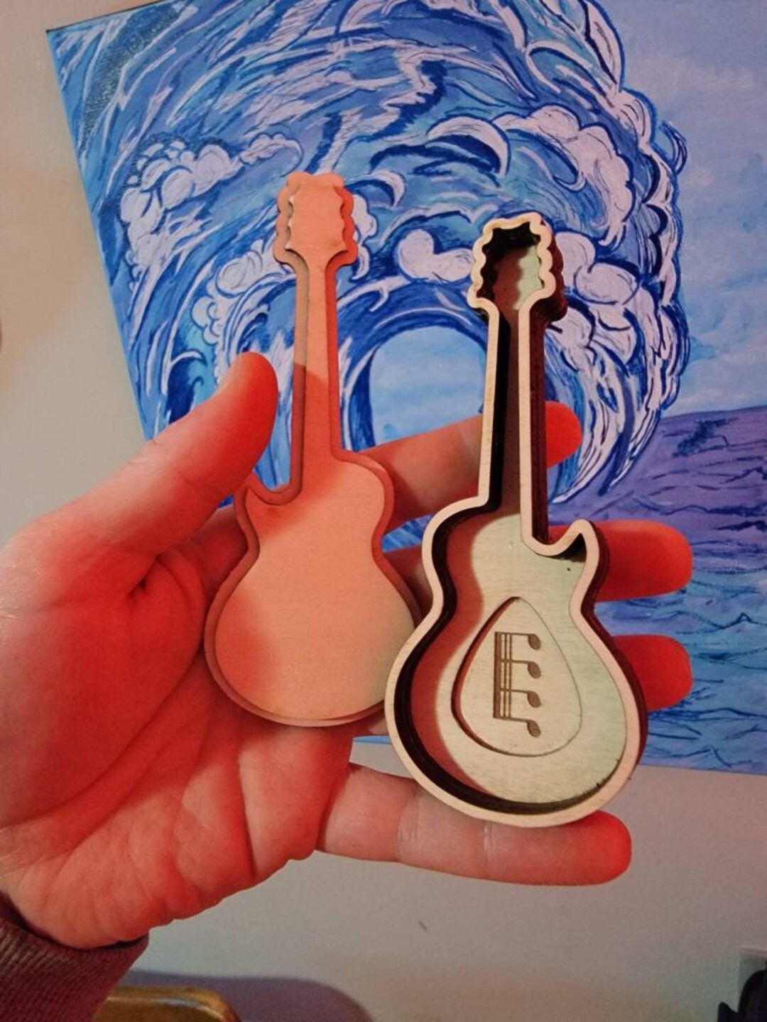 Custom Wooden Guitar Pick Holder for Musicians Etsy