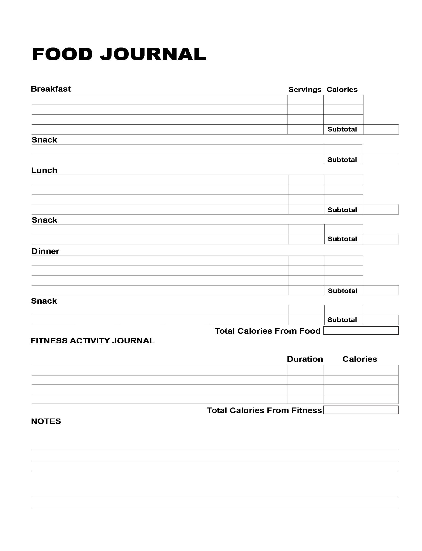 Printable Weight Loss Journal Simple Body Measurement Tracker - Etsy