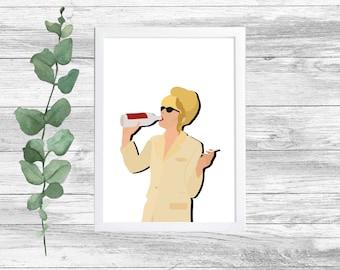 Patsy Stone Print, Pasty Print, Absolutely Fabulous Print, Absolutely Fabulous, Wall Print, Home Print, Art Print, Wall Art, TV Show Print