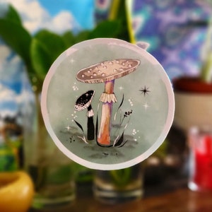Aesthetic Mushroom Sticker | Aesthetic Sticker | Art Sticker | Vinyl Laminated Sticker | Laptop Flask Skateboard Journal Phone Sticker