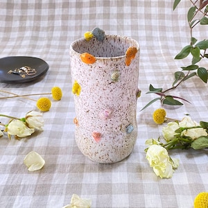 Decorative, One-of-a-kind Ceramic Flower Vase/ Popcorn Vase (Thursday)