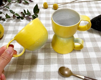 Espresso Cup (Lemon Drop), Nespresso Cup, Tea Cup with a Ring Handle