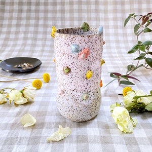 Decorative, One-of-a-kind Ceramic Flower Vase/ Popcorn Vase (Monday)