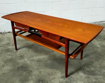 Danish Vintage Low Drawer Table